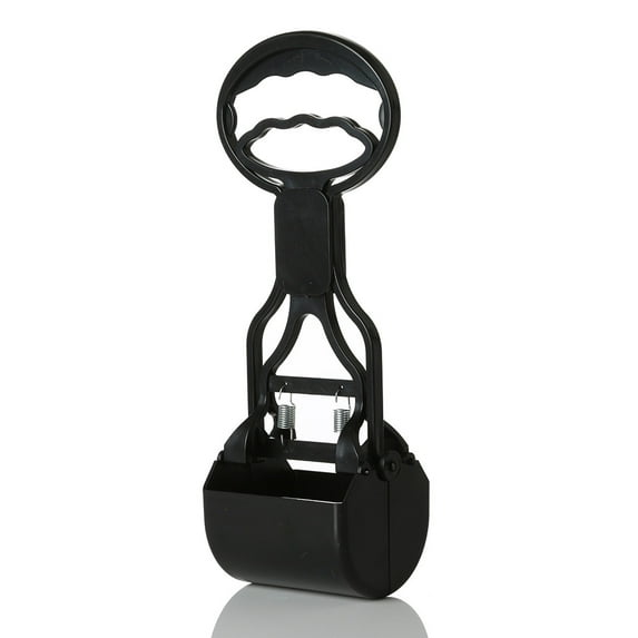 Generic Portable Pet Pooper Scooper with Short Handle, Pet Clamp Scooper, High Elastic Spring Dog Poop Scoop Indoor and Outdoor Cleaning Tool