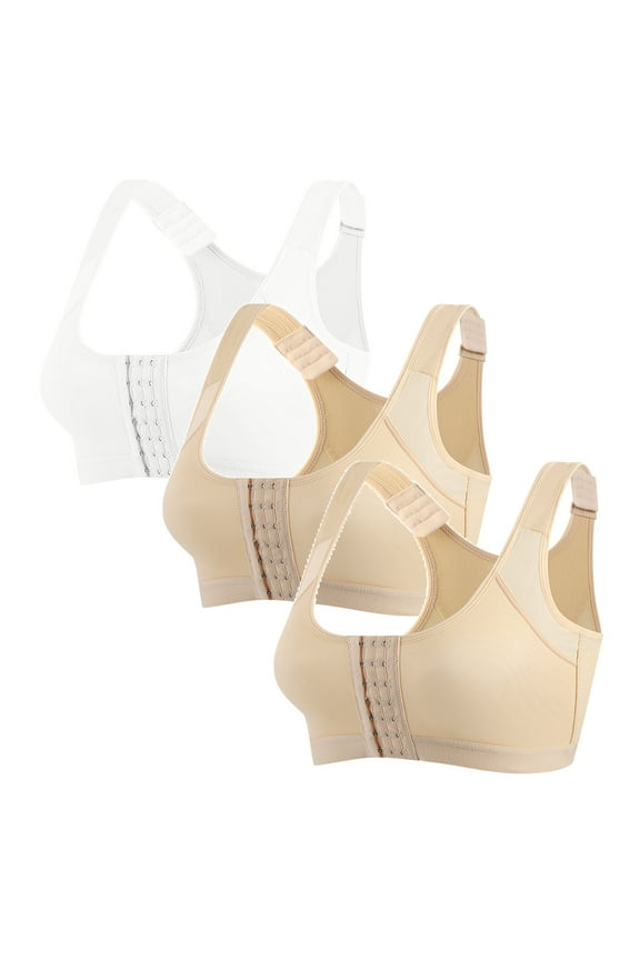 Post Surgery Compression Bra for Women's Front Closure Bra with Adjustable Straps Wirefree Bra