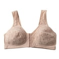 thumbnail image 1 of Generic Post Surgical Bra Front Closure Non Padded Wirefree Racerback Adjustable Wide Strap Mastectomy, 1 of 8