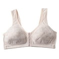 thumbnail image 1 of Generic Post Surgical Bra Front Closure Non Padded Wirefree Racerback Adjustable Wide Strap Mastectomy, 1 of 4