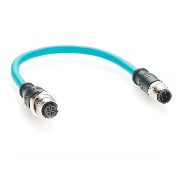 Generic Profinet M12 D Code 4 Pin Male to Female Extension Cable Bulkhead Panel Mount Shielded 100Mbps Cat6A Industrial Ethernet Cable