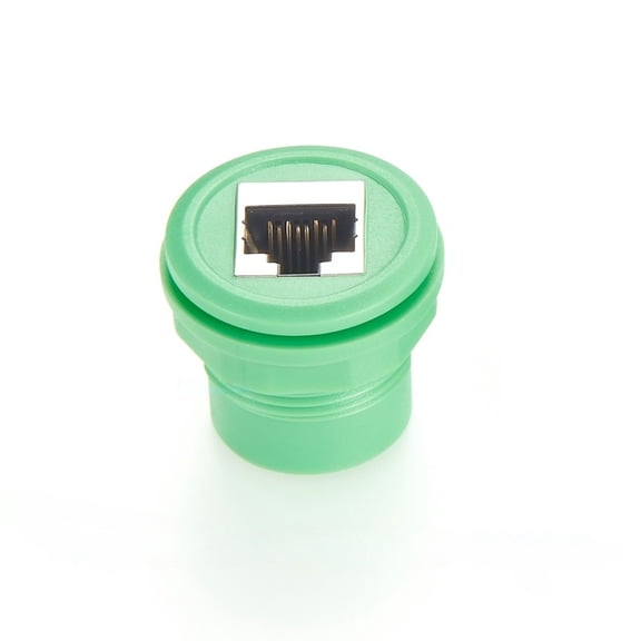 Generic Profinet RJ45 Female to Female Adapter Flush Panel Mount 1Gbps RJ45 Cat6 Ethernet Feed Thru Bulkhead LAN Network Socket Extender