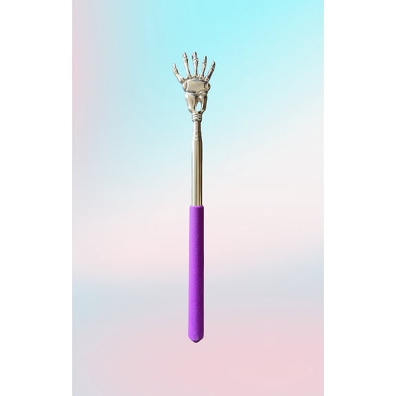 Generic Purple Portable Extendable Telescopic Bear Claw Back Scratcher & Hand Massager with Rubber Handles for Women Men 2pcs