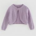 thumbnail image 1 of Generic Quick Drying Sweaters for Kids Girls Top Crew Neck Spring/Summer Solid Color Long Sleeved Lace Single Button Cardigan Party Birthday School for Autumn Winte Tops ﻿(3-4 Years,Purple), 1 of 9