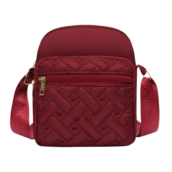 Generic Quilted Crossbody Bag Small Women Shoulder Bags Purses Handbag Backpack Puffer Soft Fashion Design Magnetic and Zipper Pocket