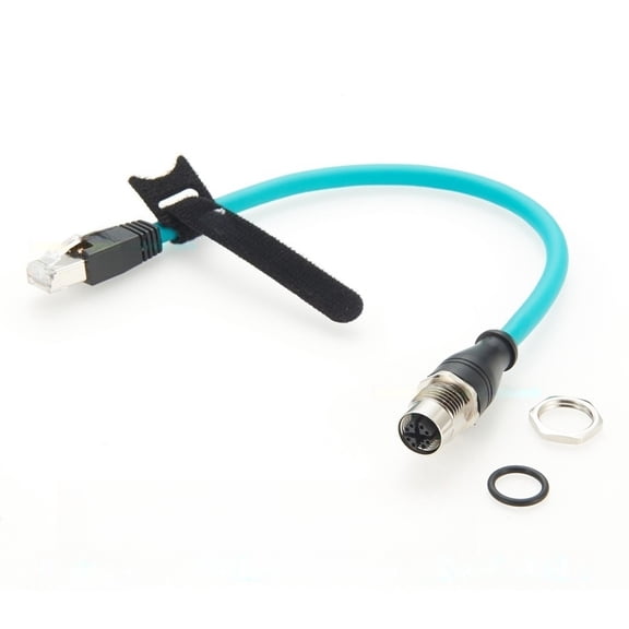 Generic RJ45 to M12 X Code Female Panel Mount High Flex Cable Ethernet to m12 GigE Vision Cable for Industrial Camera PLC Sensor