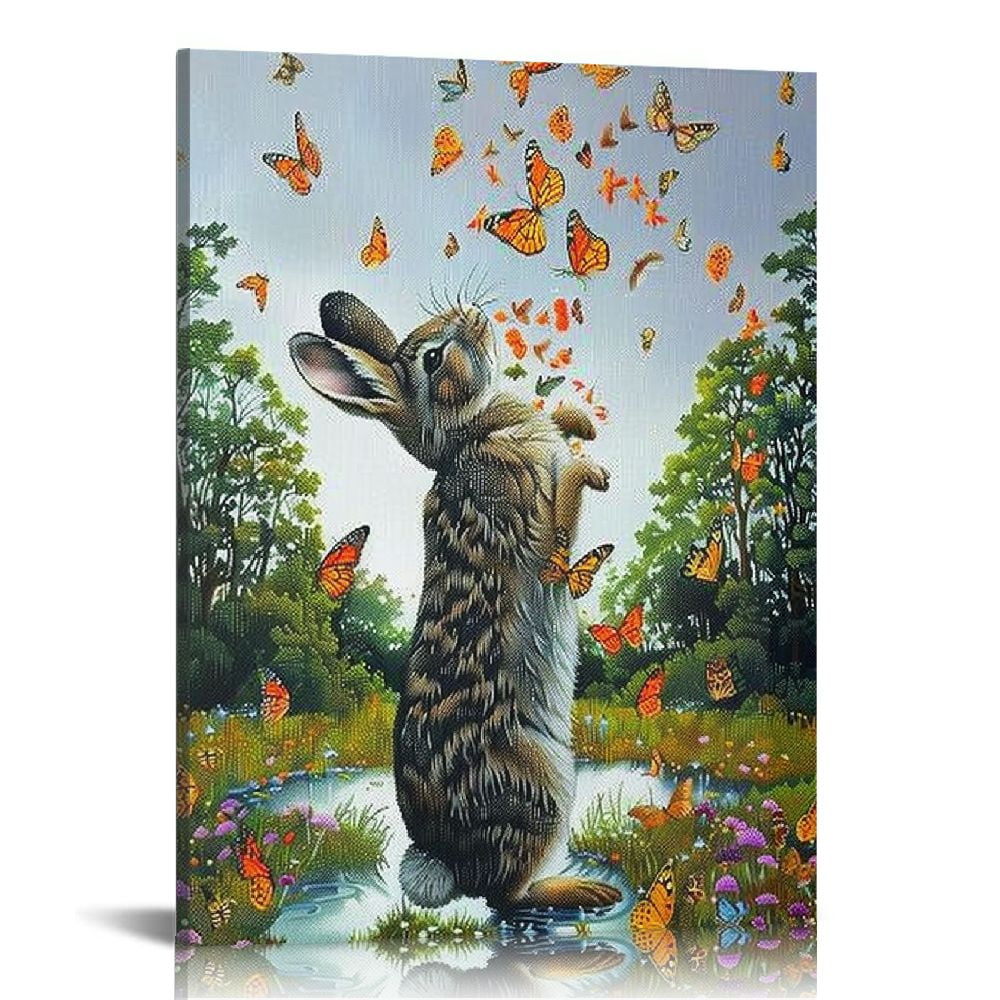 Generic Rabbit Playing with Butterfly，Beautiful Rabbit And Butterfly ...