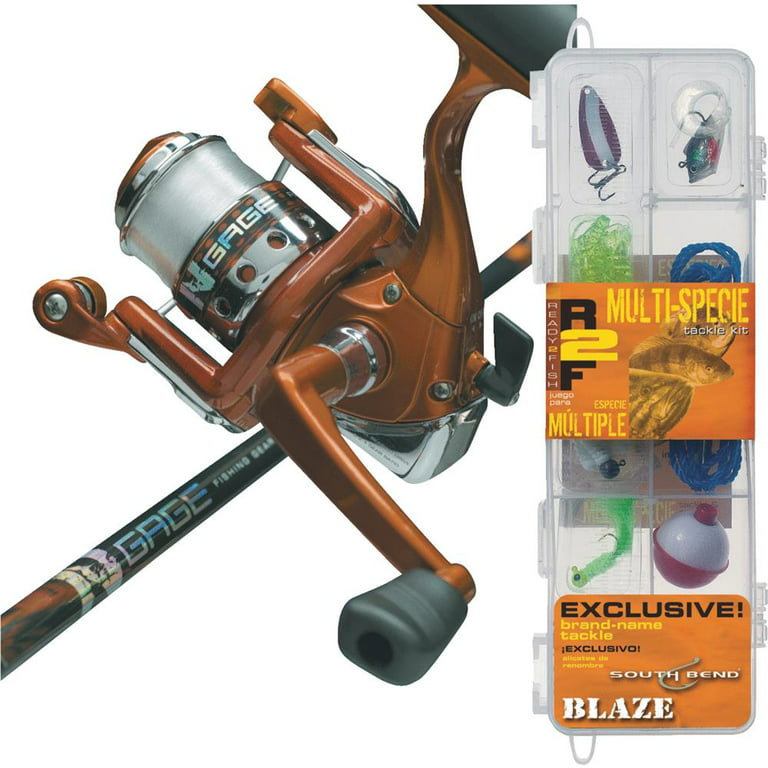 Ready-2-Fish All Species Spinning Combo Rod and Reel with Kit, 1