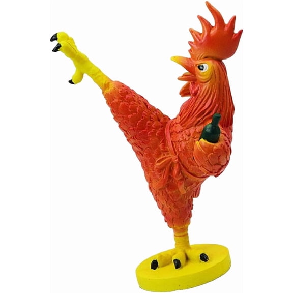 Generic Resin Rooster Statue Fighting Pose Home Decor