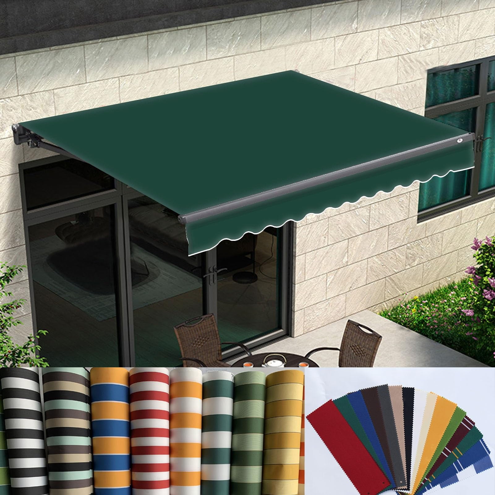 Generic Retractable Awning Replacement Waterproof Shade UV Resistant