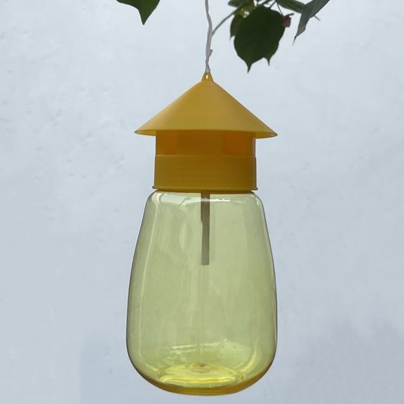 Generic Reusable Hanging Fly Trap Bottle, Outdoor Fly Catcher with Hanging Hook, Refillable Insect Trap Container for Garden, Patio, Farm & Yard, No Bait Included