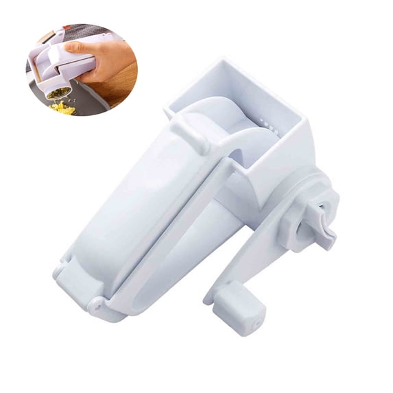 Generic Rotary Cheese Grater for Hard Cheese, Parmesan,Nuts, Chocolate White