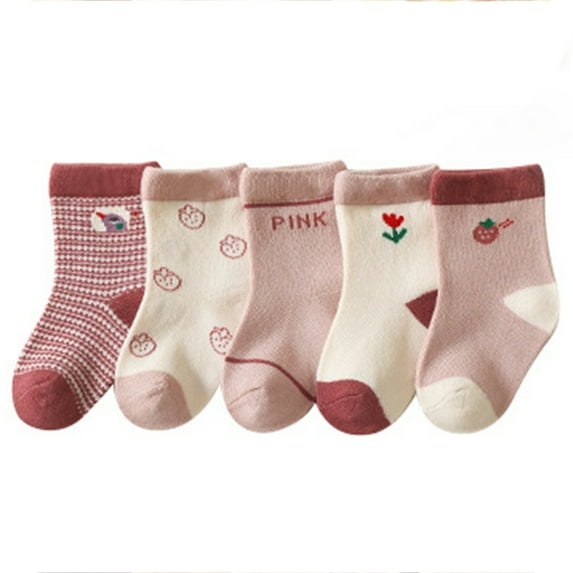 Generic Ruffle Socks Toddler Kids Baby Boy Girls Indoor Animals Slipper Shoes Antislip Socks Booties First Walkers Socks for Babys Toddlers Boys Girl Fashion Casual (3-5 Years,Pink)