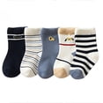 thumbnail image 1 of Generic Ruffle Socks Toddler Kids Baby Boy Girls Indoor Animals Slipper Shoes Antislip Socks Booties First Walkers Socks for Babys Toddlers Boys Girl Fashion Casual (5-8 Years,Sky Blue), 1 of 3
