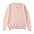 thumbnail image 1 of Girl's Boy's V Neck Sweater Long Sleeve School Unifor𝐦s Shirts for Kids Solid Classic Knit Pullover Sweater Tops, 1 of 4