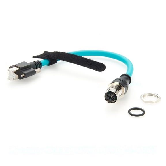 Generic Screw Panel Mount M12 8Pin X Code to RJ45 CAT6A Ethernet Cable IP67 High Flex Gige Vision for Basler Cognex Industrial Camera