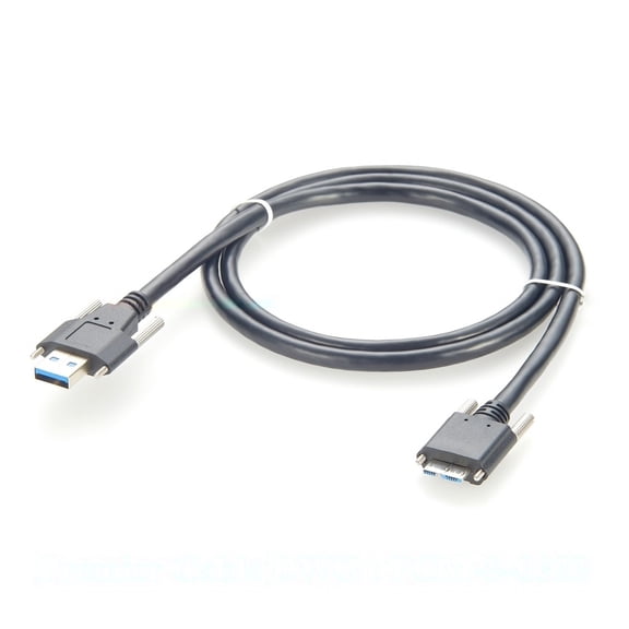 Generic Screw Panel Mount USB 3.0 A Male to Micro USB Male Cable USB 3.0 Micro B Camera Link Cable Charging & Data for Industrial Camera