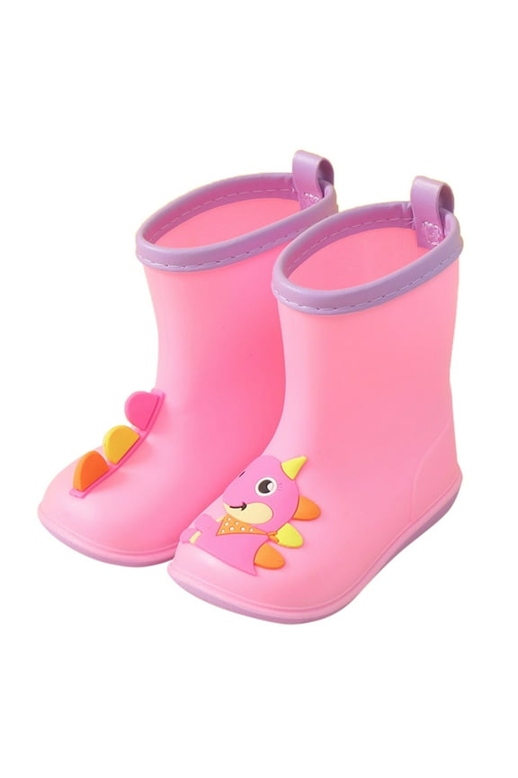 Shoes Toddler Kids Boys Colorful Cartoon Animal Waterproof Children's Rain Boots Baby Water Shoes EVA Soft Outdoor Kids Light Weight Comfortable Causal Rain Boots(2.5-3 Years,C)