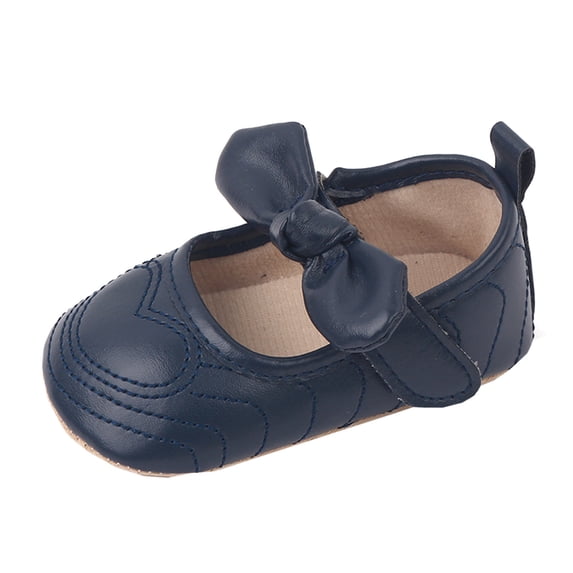 Generic Size 4 Girls Shoes Infant Girls Single Shoes Bowknot First Walkers Shoes Toddler Soft Bottom Breathable Princess Shoes