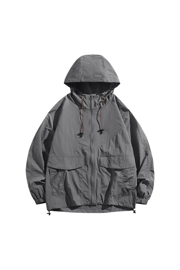 Skin Jacket Coats for Men Quick Dry Lightweight Thin Breathable Sun Protection Coats with Pocket Hiking Windbreaker