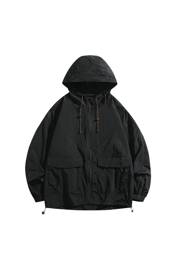 Skin Jacket Coats for Men Quick Dry Lightweight Thin Breathable Sun Protection Coats with Pocket Hiking Windbreaker