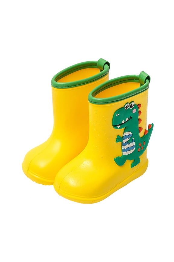 Slippers Kids Toddler Shoes Summer Children's Cute Shoes Soft Soled Autumn Winter Non Slip Baby Rain Boots For Men And Women (3.5-4.5Years,Yellow)