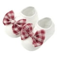 thumbnail image 1 of Generic Sock for Kids Baby Toddler Non Slip Socks Little Girls Cute Flowers Bowknot Cartoon Floor Shoes Socks for Babys Boys Girl Fashion Casual (0-12 Months,Wine), 1 of 4