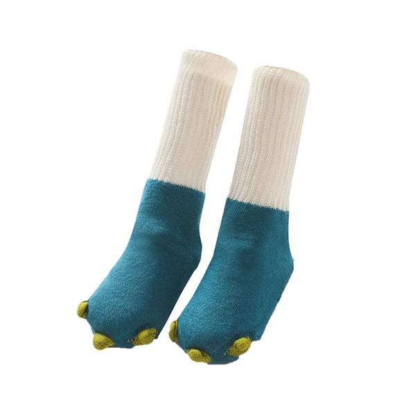 Generic Socks Children Toddler Stockings Autumn Winter Baby Socks Spring Dinosaur Babys Socks Dotted Rubber Floor Socks Boys Girls for All Seasons Non-Slip Fashion Casual ﻿(2-4 Years,Blue)