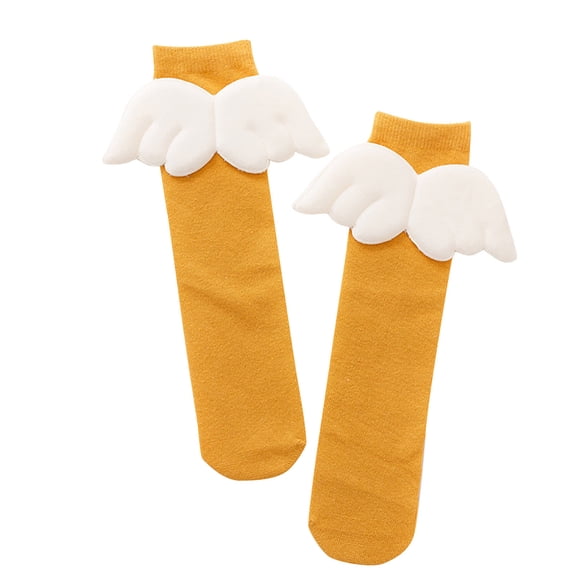 Generic Socks for Girls New Born Baby Girl Socks Wing Solid No Heel Design Cute Boneless Suture for Cute Casual Soft Comfortable Breathable (One Size,Purple)