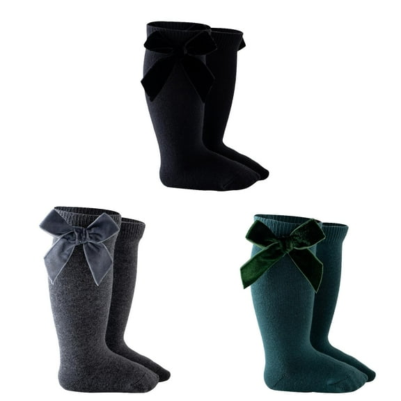 Generic Socks Toddler Boy Baby Kids Girls Solid Knee-High Socks Stockings Mid-Calf Length Princess Sock for Crew Socks Fashion Comfortable Ankle Sock