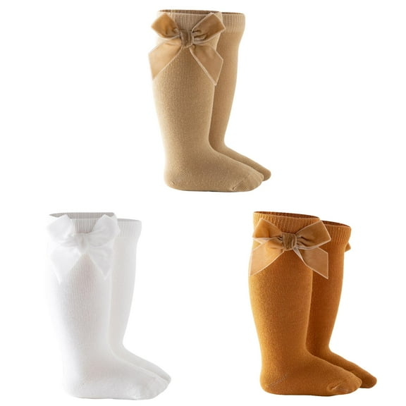 Generic Socks Toddler Boy Baby Kids Girls Solid Knee-High Socks Stockings Mid-Calf Length Princess Sock for Crew Socks Fashion Comfortable Ankle Sock
