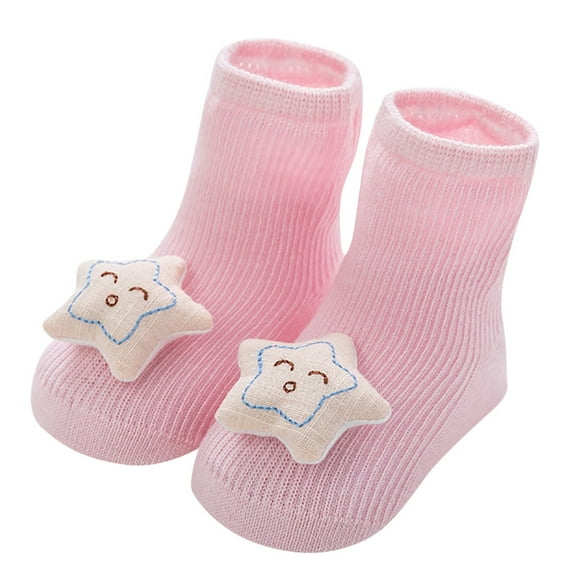 Generic Socks Toddler Girls Kids Baby Boys Girl Breathable Cartoon Animals Anti-Slip Socks for Cute Casual Soft Comfortable (1-3 Years,Pink)