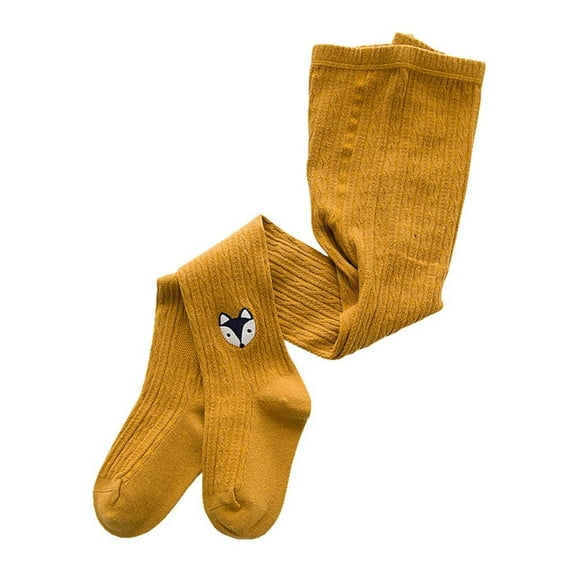 Generic Soft Cotton Children Socks Casual School Boys Girls Socks Kids Knee Socks knee Socks for Toddler Girls（L Yellow）