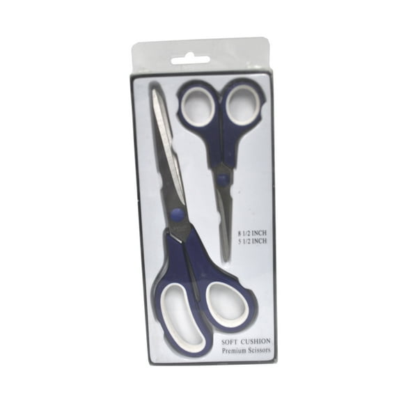Generic Soft Cushion Premium 8.5 Inch and 5.5 Inch Navy Scissors Set