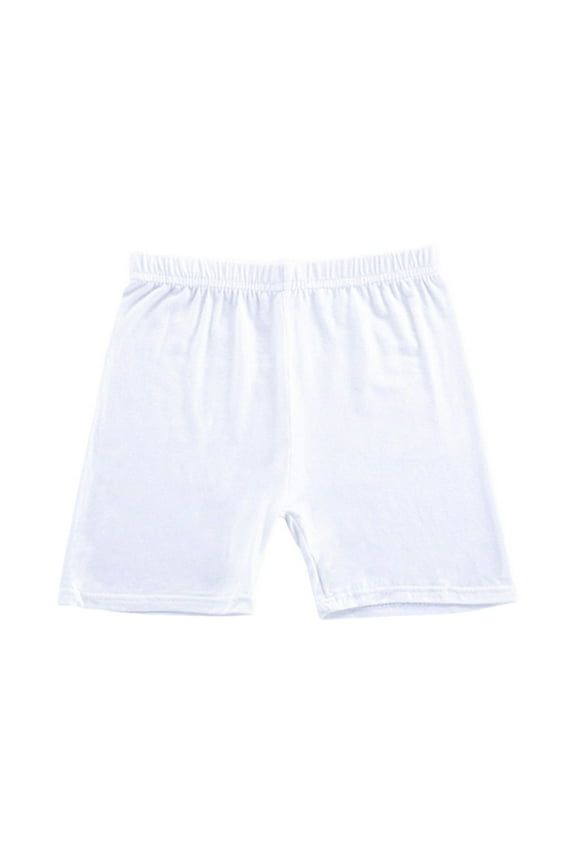 Solid Color Shorts for Toddler Girls Boys House Pants Leggings for Hot Summer Time Holiday Party Beach(18-24 Months White)