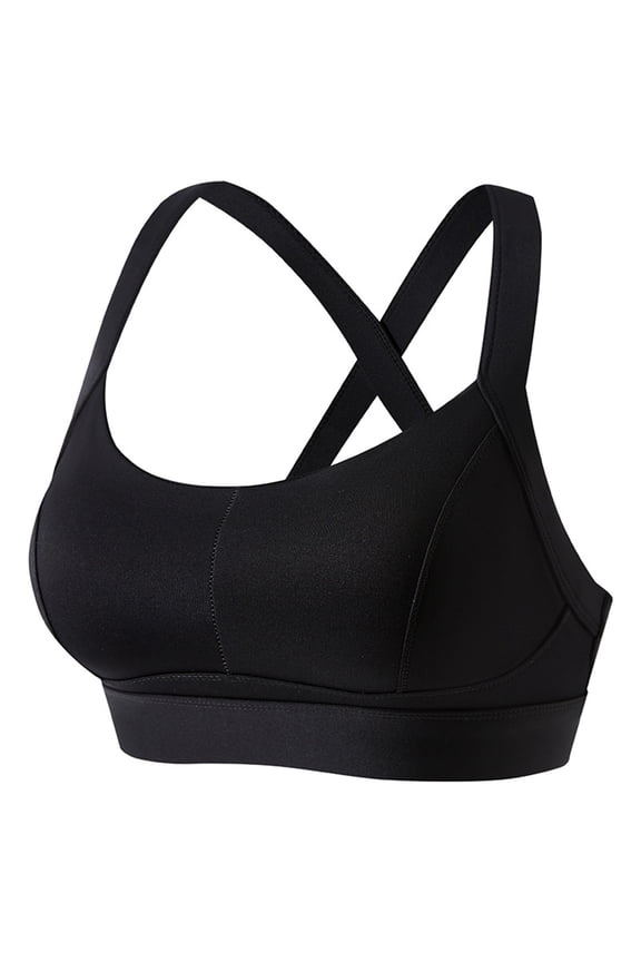 Sports Bra High Impact Adjustable Criss Cross Back, Full Support for Large Bust No Bounce