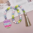 thumbnail image 1 of Generic Spring Wood Bead Garland with Tassels and Bunny Tag Easter Wood Bead Garland Wooden Beaded Boho Decor Farmhouse Rustic Hanging Decorations, 1 of 5