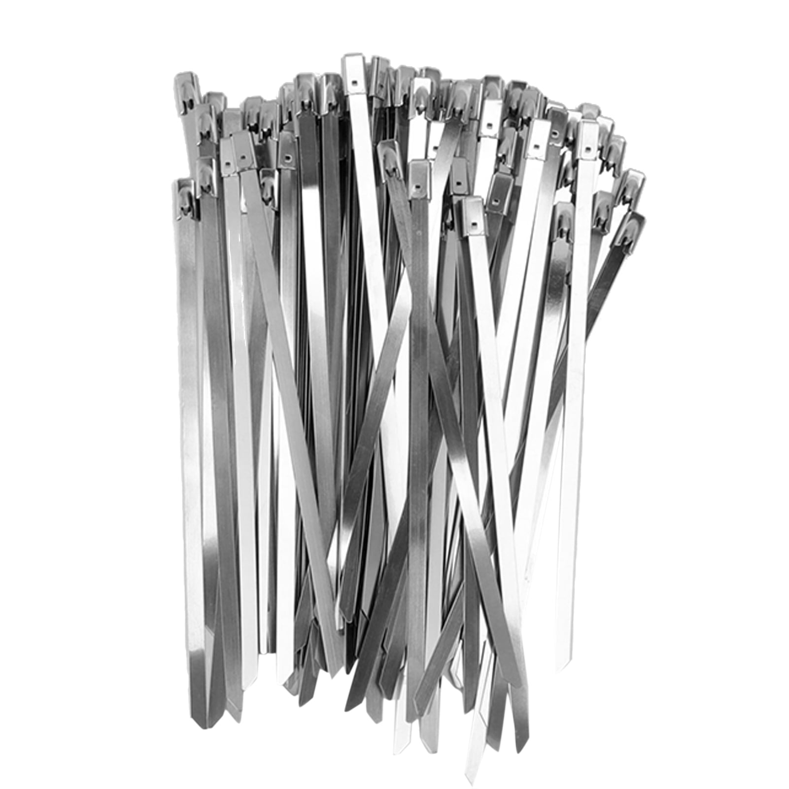 Generic Stainless Steel Cable Ties, Self Locking Metal Zip Ties, 100Pcs