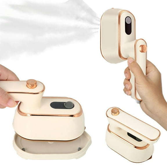 Generic Steamer for Clothes,1200W Portable Handheld Mini Travel Steamer Iron with Dry & Wet,15s Fast Heating 180 Swivel Handle,Garment Steamer for Home,Beige