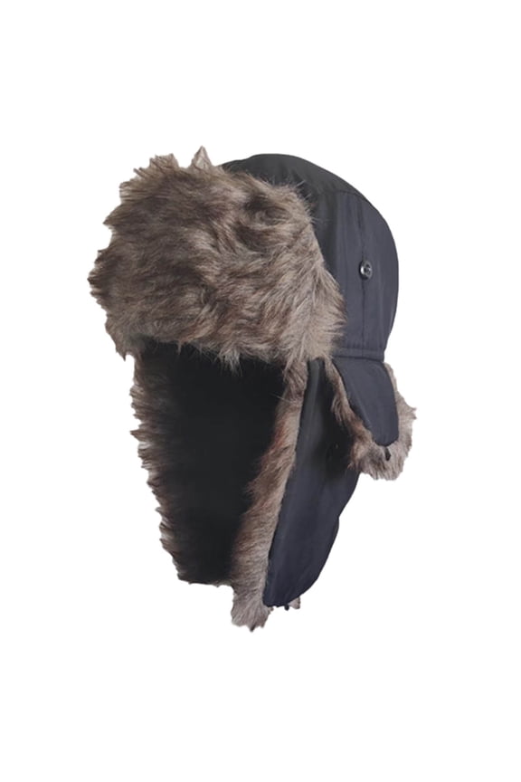 Generic His And Hers Stylish Fleece-Lined Earflap Beanie Hat Women's Winter Cycling Warm Winter Windproof Ear Protector Caps Cold Proof Windscreen Hat Cotton Lei Feng Hat Men