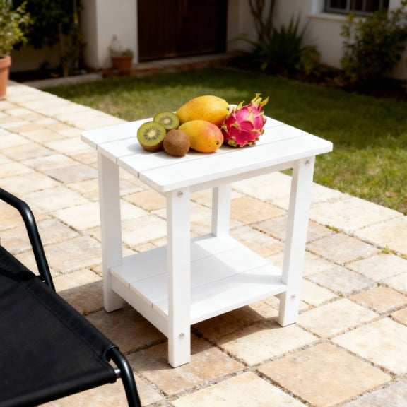 Generic Stylish Side Table - HIPS Material, Outdoor Yard Table - 200lb Capacity