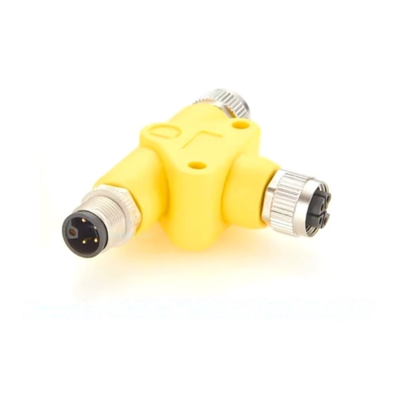 Generic T coupler M12 L Coding parallel distribution Power Extension Cables Field Wired 5 Pin 3 Ways Coupler Industrial Circular Sensor