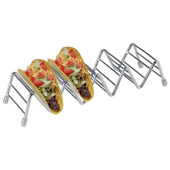 Generic Taco Holder, Stainless Steel Taco Holder Taco Shell Holder Taco Stand Taco Holders Taco Rack Taco Tray for Microwave Air Fryer (4-5 grids)