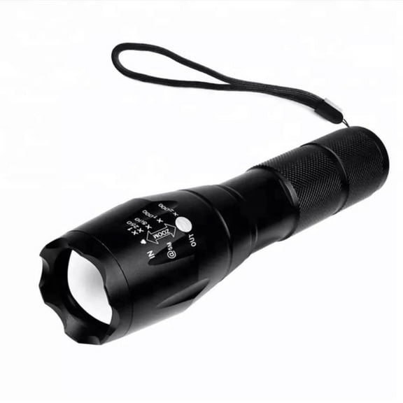 Generic Tactical Flashlight, Adjustable Focus, Battery Powered, Waterproof, 1000 Lumen LED