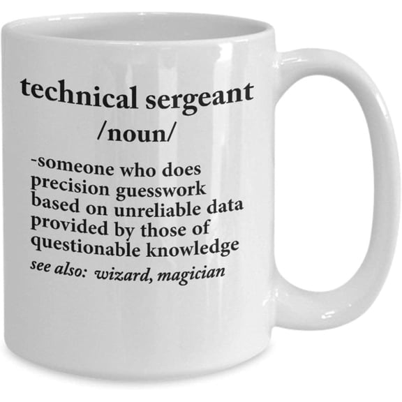 Generic Technical Sergeant Coffee Mug - Tech Sgt Promotion Present - Air Force Rank Mug 3VWNVT