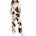 thumbnail image 1 of Generic Teen Girl Cow Overalls Adjustable Straps Wide Leg Casual Jumpsuit Onesie, 1 of 8