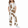 thumbnail image 1 of Generic Teen Girl Cow Overalls Adjustable Straps Wide Leg Casual Jumpsuit Onesie, 1 of 7
