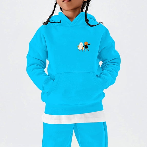 Generic Toddler Baby Boy Girl Hoodies Solid Color Long Sleeve Hoodie Cute Pullovers Tops Sweater for Kids Fall Outfits