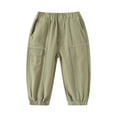 thumbnail image 1 of Generic Toddler Baby Boys Cargo Jogger Pants Pull On Elastic Waist Twill Baggy Joggers Solid School 𝐔niform Hiking Pants for Holiday Christmas Party（2-3 Years Green）, 1 of 4