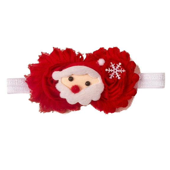 Generic Toddler Baby Boys Girls Stretch Xmas Santa Bowknot Hairband Headwear Christmas Headband Autumn Winter Clothes for Holiday Party Christmas(One Size Red)